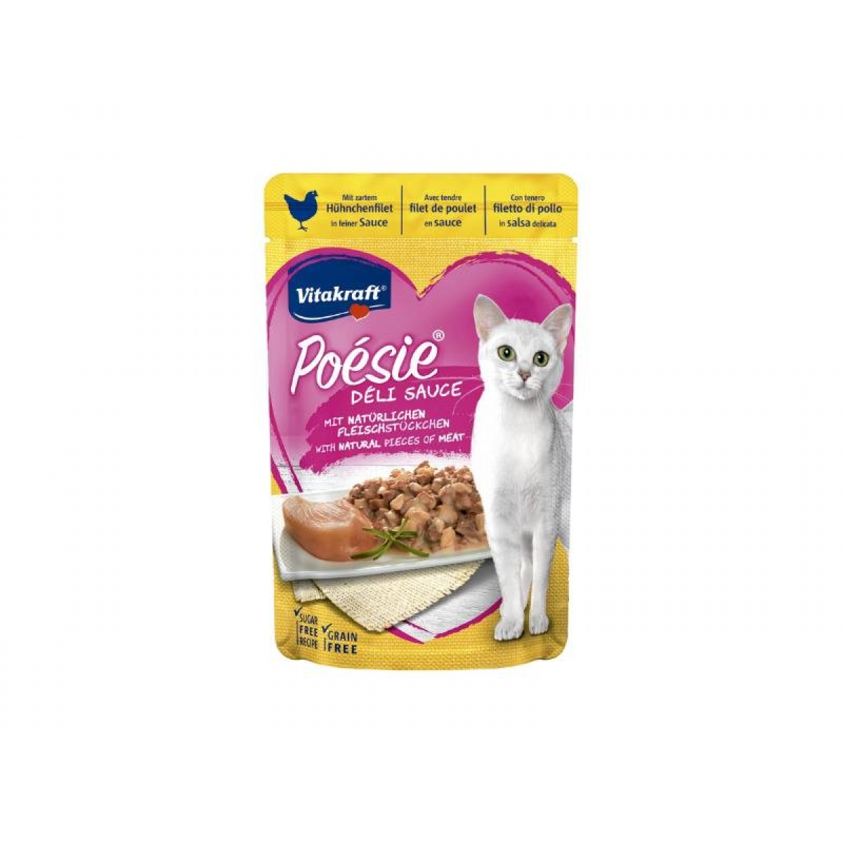 Alimento H mido Gato Peda os Frango 85 G POESIE alimento-h-mido-gato-peda-os-frango-85-g-poesie