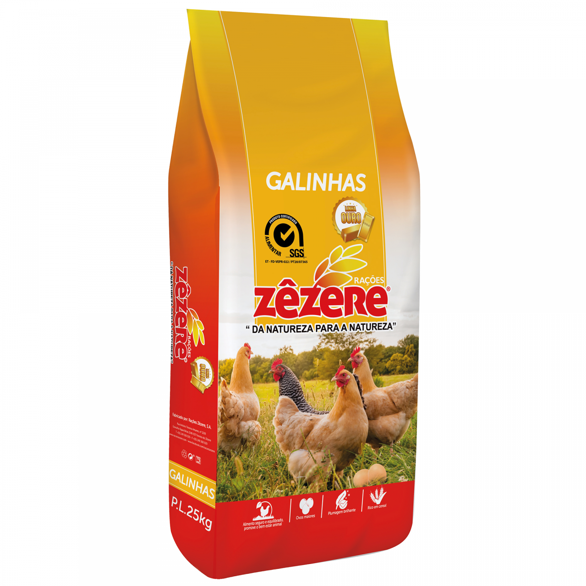 Ração Granulado Galinhas Poedeira25 KG ZÊZERE OURO